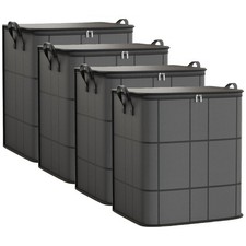 3 Pack Large Clothes Storage Bags, Closet Organizers Storage Containers, Coll...