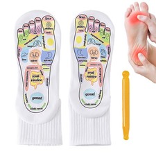 Acupressure Reflexology Socks with Trigger Point Massage Tool, Foot Massage Sock
