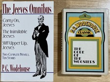 Lot of 2 PG Wodehouse: Jeeves Omnibus (Inimitable; Carry On)~Code of Woosters~HC