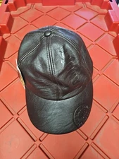 JAMONT Brown Faux Leather Baseball Cap Golf Hat Adjustable New 