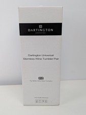 Dartington Crystal Universal Stemless Wine Tumbler Pair Boxed -Brabd NEW