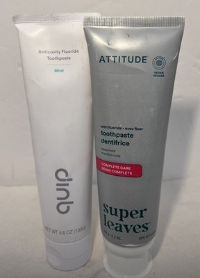 2pk-Attitude Toothpaste Dentifrice & Dinb Anticavity Fluoride Toothpaste Mint