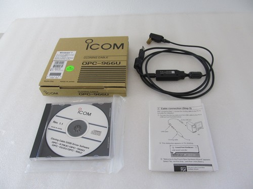 OEM Icom OPC-966U USB Programming Cable w/ Software, Works With Windows 7 Only