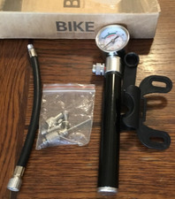 BIKE Bicycle Mini Portable Compact Tire Inflator Air Pump w/Frame Holder