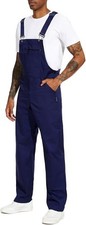 WORK IDEA Men's Bib Overalls Workwear Lightweight Jumpsuit for Painters LARGE