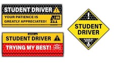 Student Driver Please Be Patient Non - Magnetic Reflective Vinyl Sign