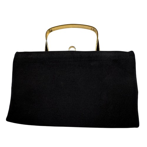 After Five Vintage 50s 60s Convertible Clutch Top Handle Evening Bag Black USA