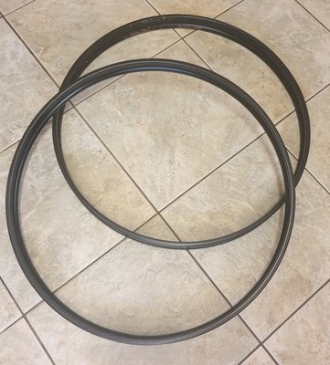 Pair of Vintage 70s Premier 20'' Bass Drum Metal Hoops Rims