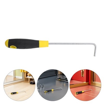 Universal Stainless Steel Door Hook with Rubber Grip for Home Roller Shutter Use