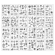 20 Sheets 310 Pcs Tiny Small Temporary Tattoos Stickers 1, Mini Tattoo-Q722