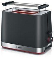 Bosch TAT4M223 Mymoment Toaster 950 W 2 Scheibe(N) 4 Stufen Schwarz, Edelstahl