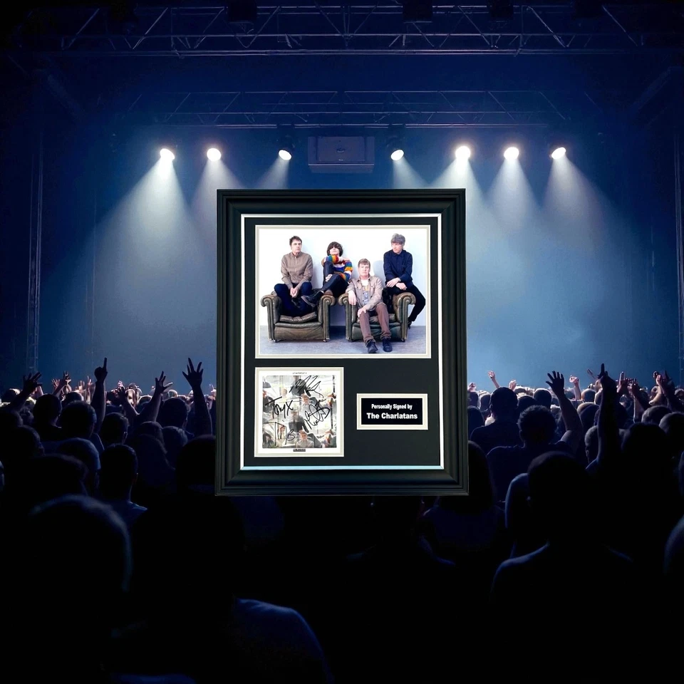 The Charlatans 'We Are Love' SIGNED Handmade Photo Display & COA Autograph - Image 2 of 4