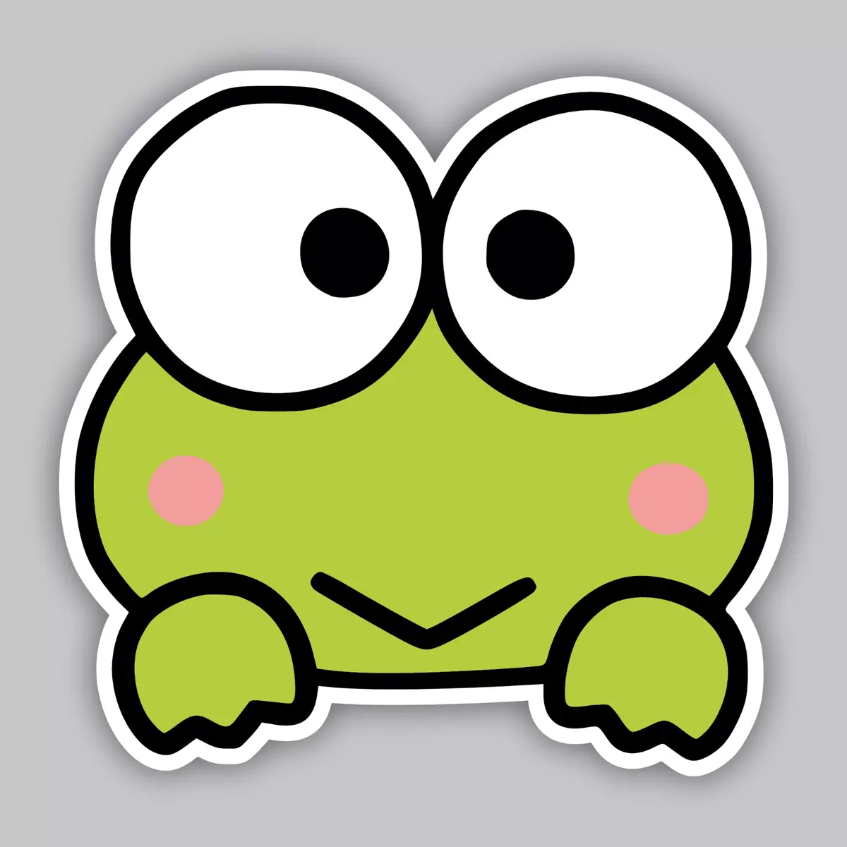 In various size and finish: cute frog sticker sheet 1., green frog stickers,  animal stickers