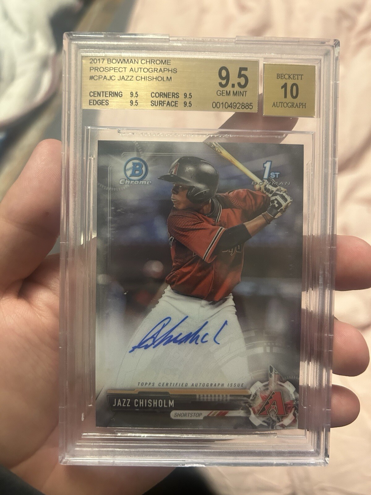 2017 Bowman Chrome Jazz Chisholm BGS 9.5 BGS Auto Gem mint 10