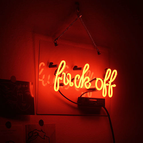 Fvck Off Neon Sign Light Home Room Wall Decor Handcraft Real Glass Tube 14"x9" - Picture 3 of 14