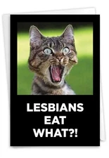 Funny Birthday Paper Card w/ envelope  -  Bday Eat What