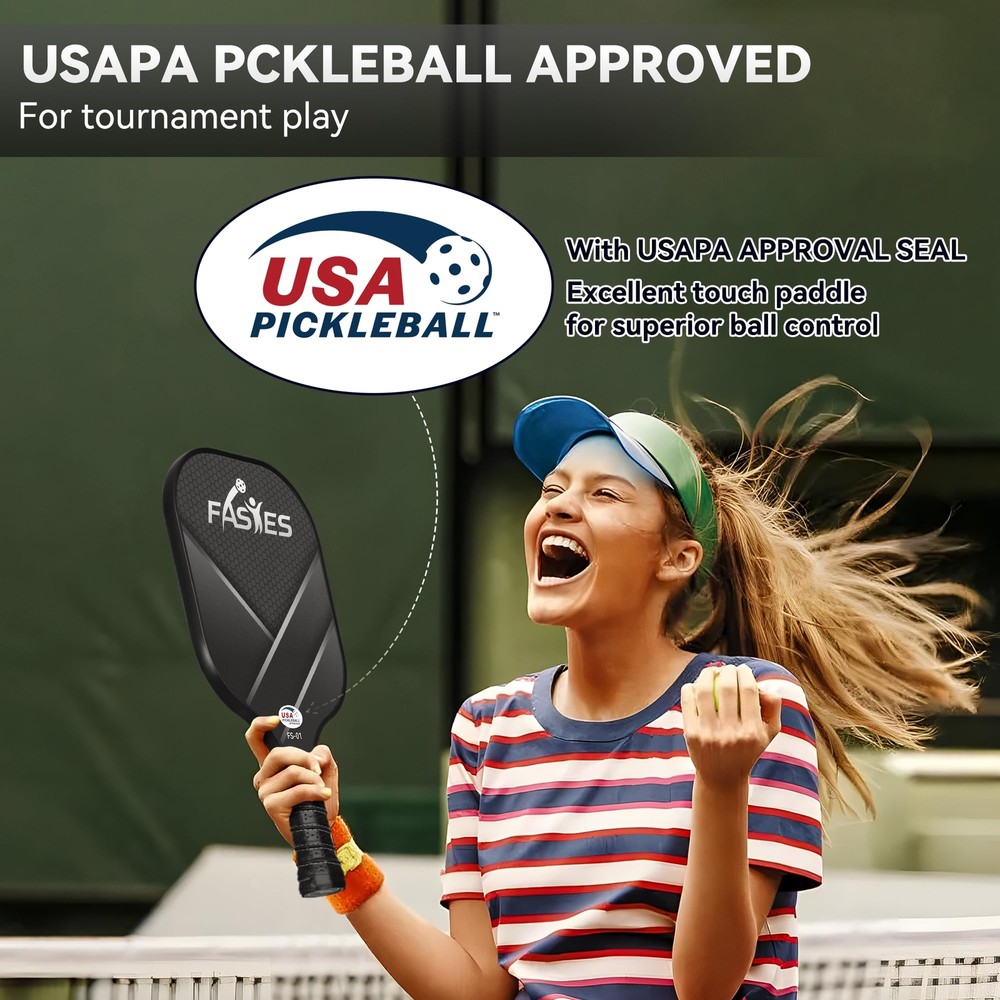 Premium USAPA-Approved Pickleball Paddles Set - 2 Lightweight Rackets