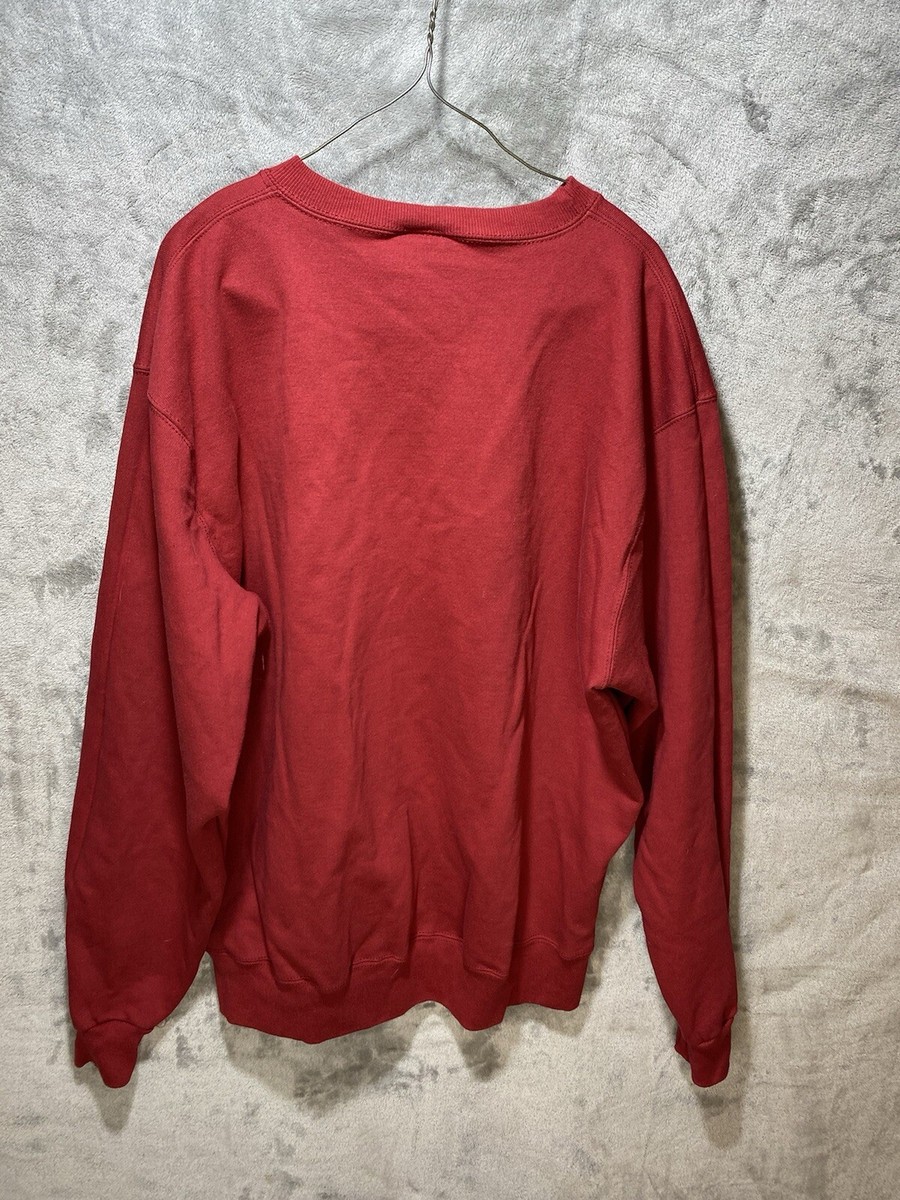 Rare Embroidery Error Vintage 90s Red Champion Sweatshirt Size Xxl Rare Embroidery Error Vintage 90s Red Champion Sweatshirt Size Xxl