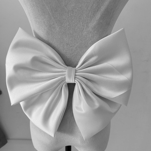 Satin Bowknot Detachable Organza Dress Accessory Weddings Party Romantic - Picture 3 of 11