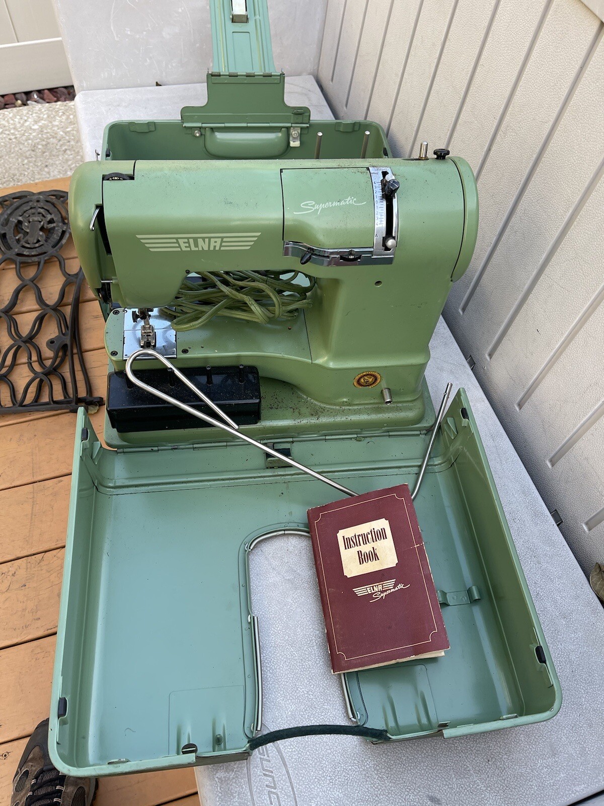 Elna Supermatic Sewing Machine, Type 722010, Cams, Knee Part,Case