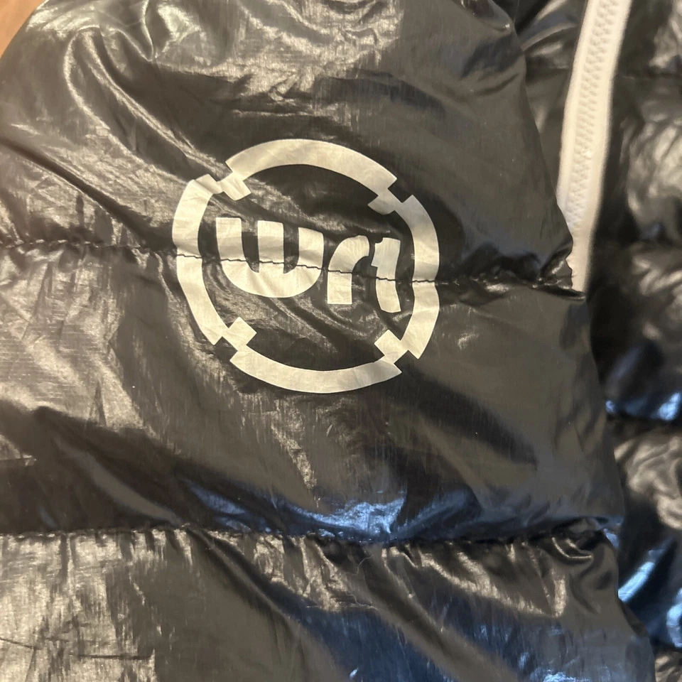 Kappa Men’s Black Hooded Puffer Jacket Black Vintage XXL Grey Duck Down - Image 4 of 4