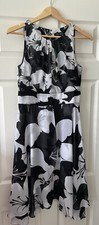 White House Black Market Women's Little Black & White Cocktail Dress Size 6