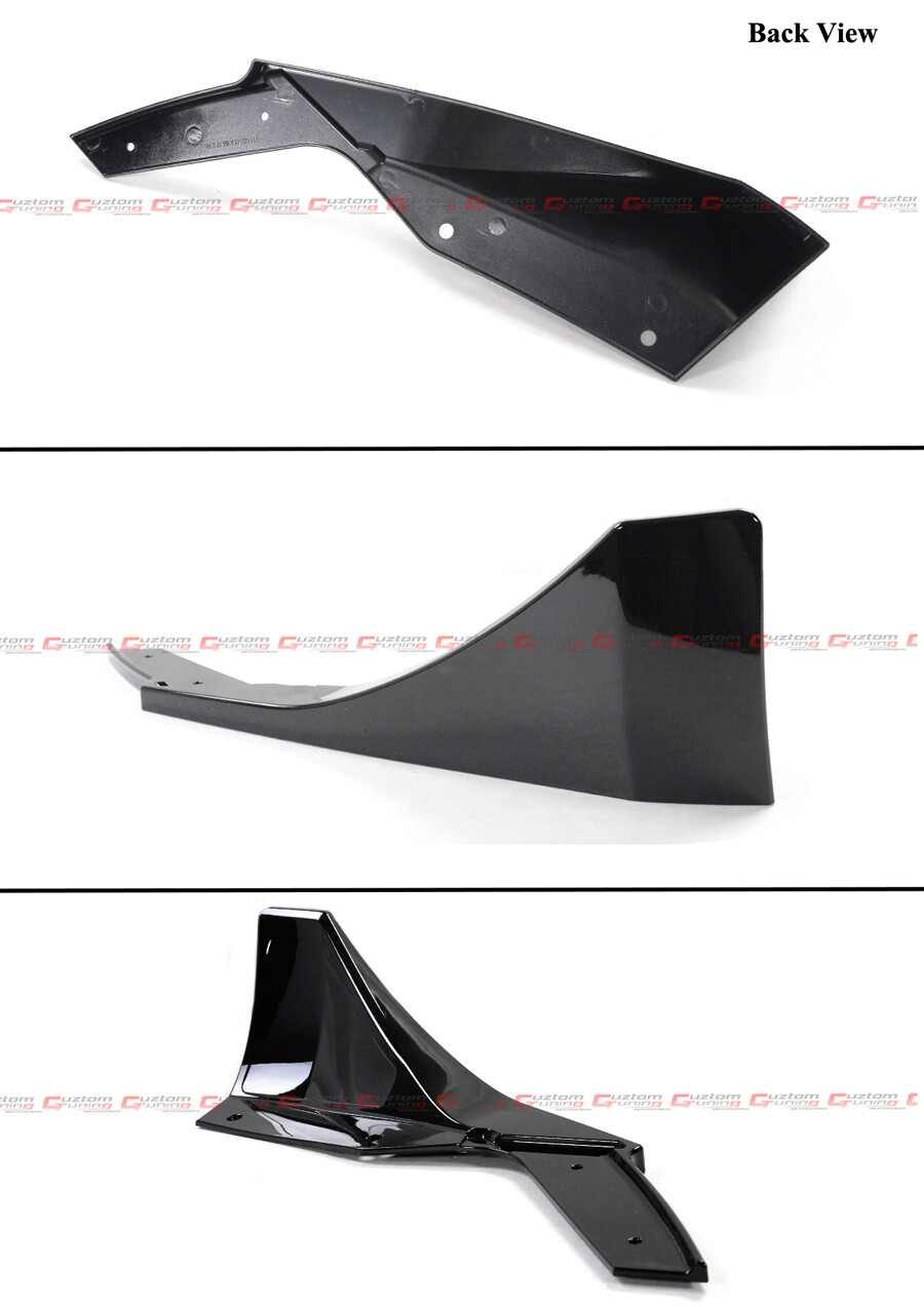 Black Rear Bumper Diffuser Kit With Extensions For 2017-2023 Tesla Model 3 3 thumbnail image