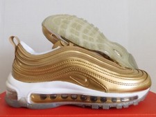 WMNS NIKE AIR MAX 97 QS METALLIC GOLD-METALLIC GOLD SZ 6.5 CJ0625-700