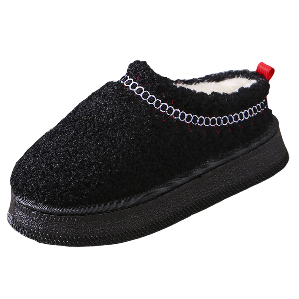 SAOLA Pantofole platform suola spessa calde comode scarpe pelose per donna interno ed esterno