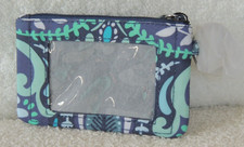 Vera Bradley Lighten Up Zip ID Case Blue Island Medallion 23408-U60 New NWT