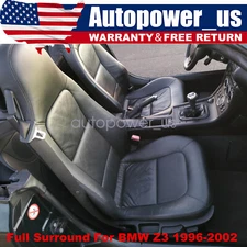 For BMW Z3 1996-2002 BLACK 2 FRONT LEATHER SEAT COVERS Driver & Passenger