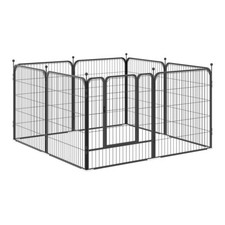 Metal Dog Playpen Puppy Exercise Pen Pet Fence for Small/Medium/Large Animals