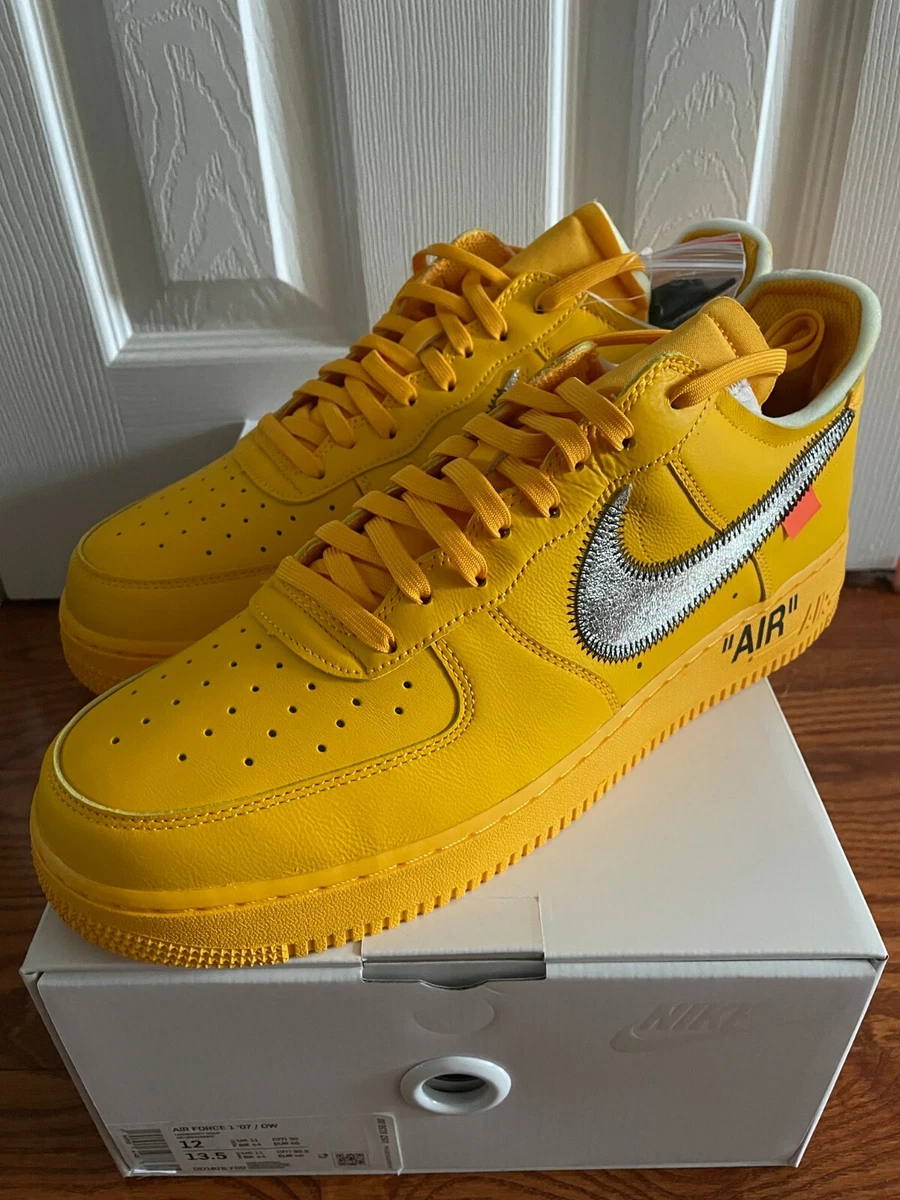 Nike Off White Air Force 1 Low ICA Size 12 DD1876-700 Lemonade