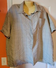 vintage Geoffrey Beene men's dress shirt short sleeve XXL multi-color w/stripes