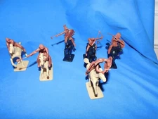 Classic Toy Soldiers-CTS mounted Sioux Indians X6 plus horses