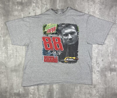 Vintage Y2K Dale Jr 88 T Shirt Gray Chase Authentics Racing NASCAR Mens size XL