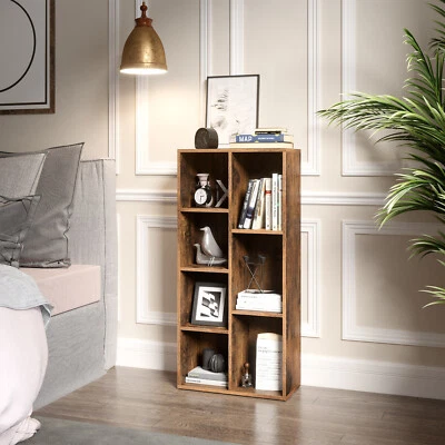 Bücherregal Standregal Raumteiler Aktenregal 7 Fächer Holz VASAGLE LBC27BX - Bild 1 von 4
