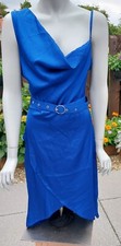 In The Style Cobalt Blue Draped Front One Shoulder Dress Size 14 BNWT