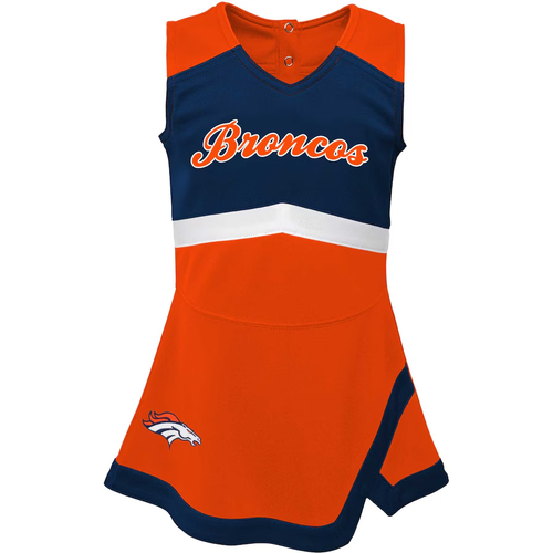 Denver Broncos NFL Orange Cheer Captain Jumper Dress Toddler Girls 4T