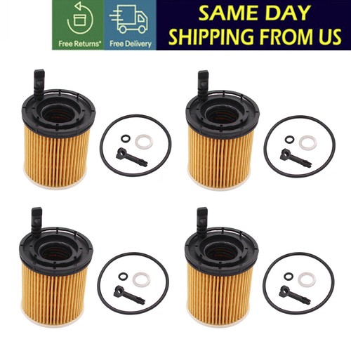 New 4Pcs Engine Oil Filter w/Seals For 20192020 Kia Rio 1.6L Engine