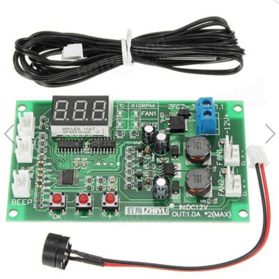 12 V Dual Ways Digitalanzeige Temperatur Thermostat 3-Draht Lüfter Geschwindigkeitsregler