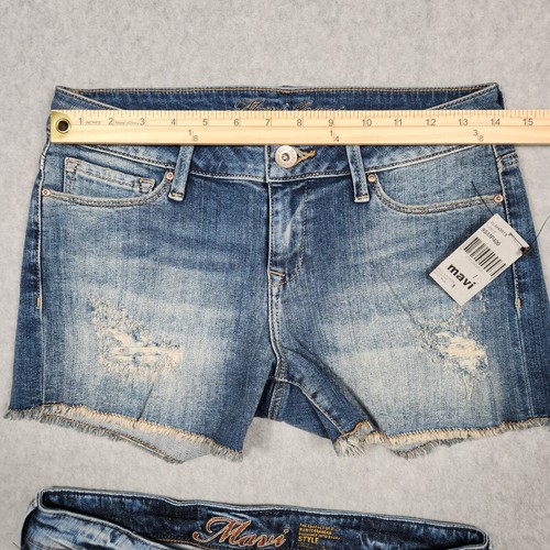 NEW 2 pairs Mavi Denim Jeans Shorts women's 28 - 29 distressed cuffed - Picture 3 of 11