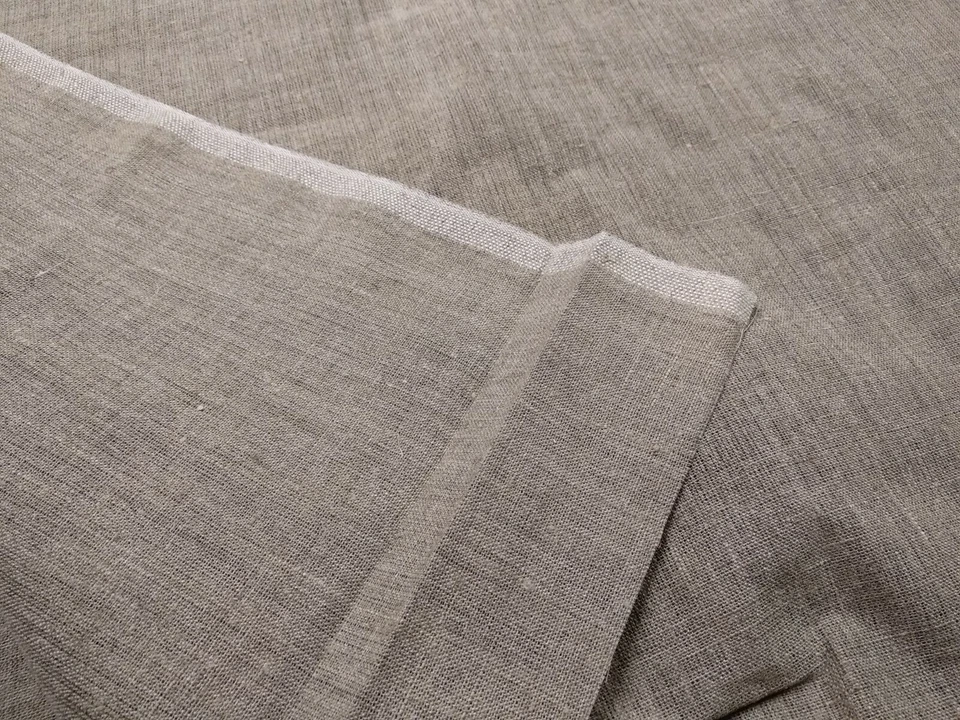 100% linen fabric Medium 180gsm Natural undyed flax European fashion clothing - Image 2 of 4