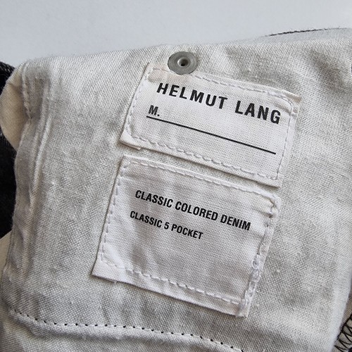 Nuovo con etichette Archivio Vintage HELMUT LANG Denim Colorato Classico 100% Cotone 29 Italia - Foto 9 di 11