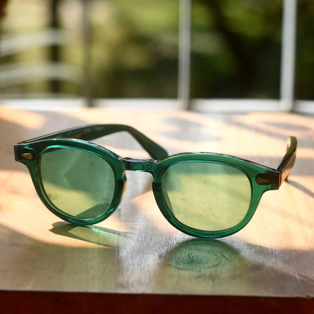 Oversized Square Frame Acetate Sunglasses, Emerald Green Glasses. Sunglasses  Jewelry. Luxury Eyewear.