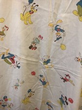 Vintage MC Walt Disney Productions Crib Fitted Sheet Mickey Friends For Crafts