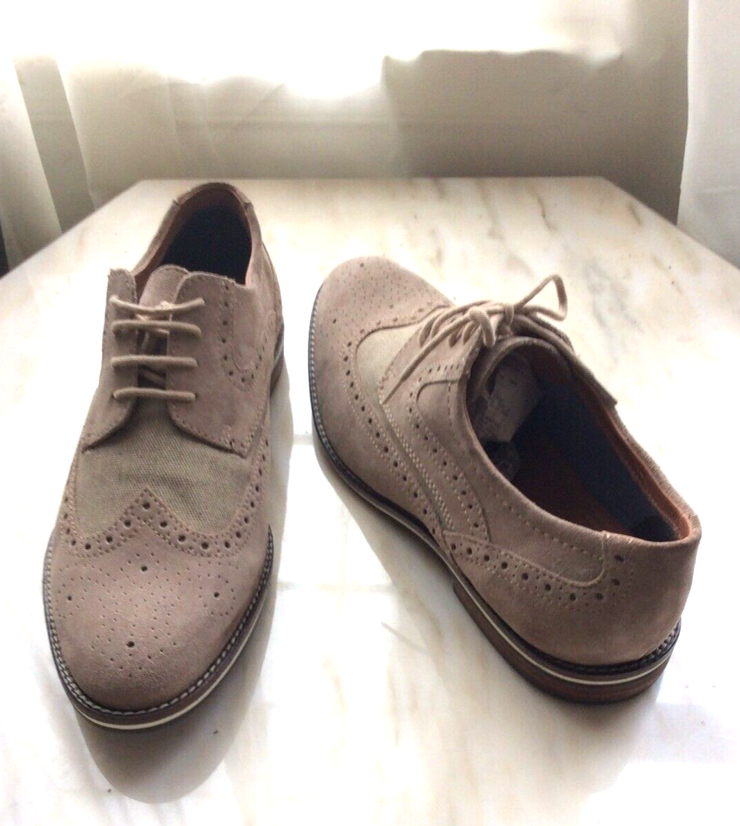 Bar III Men's Axel Wingtip Oxfords Suede Leather & Textile Upper
