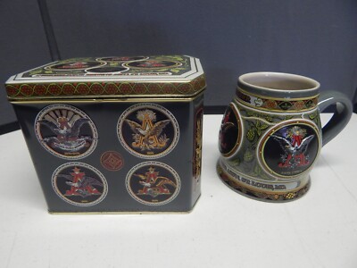 Budweiser Historical A&E series  Stein Mug Anheuser  vintage Ceramarte 1890 ED.