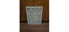 MAN CAVE RULES WOODEN SIGN - Perfect Addition to your Man Cave or Game Room