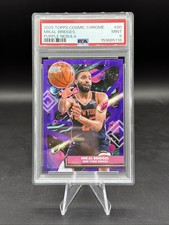 2025-26 Topps Chrome Cosmic Mikal Bridges Purple Nebula Refractor /150 PSA 9